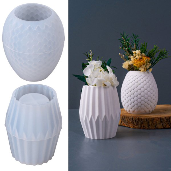 Premium Round Pen Holder & Succulent Planter Mould for Jesmonite & Resin