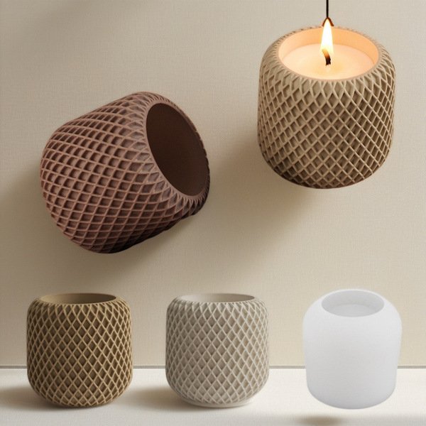 Barbara Mesh Cup Silicone Mold Aromatherapy Candle Cup Aromatherapy Container Decoration Mold