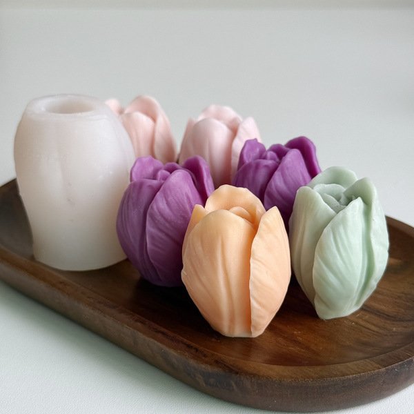Tulip candle silicone mold Ice Cube mold BK1225 1308