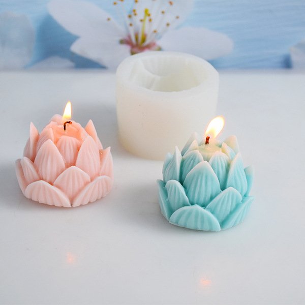 Kekeli Lotus silicone mold DIY aromatherapy candle mold gypsum fragrance stone decoration home decoration