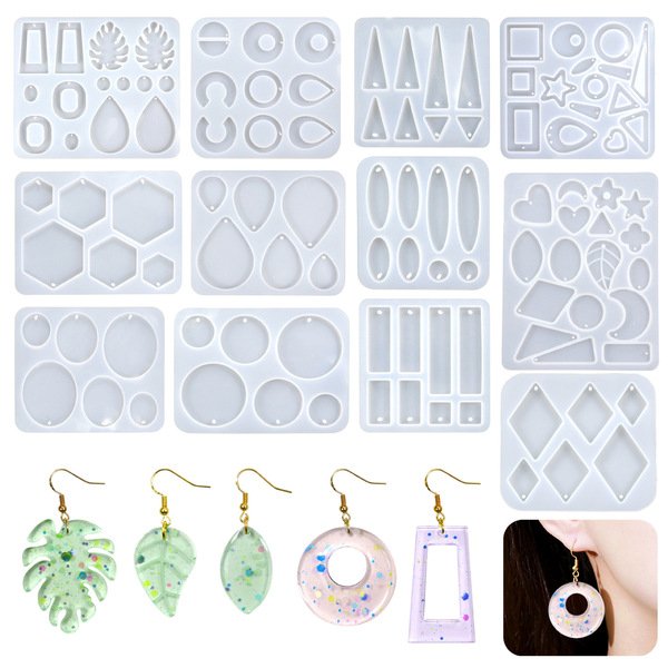 Fat Ya Ya Ya diy Pendant Earrings Dropping Glue Mold Earrings Earrings Hanging Jewelry Silicone Mold Amazon Cross-borde