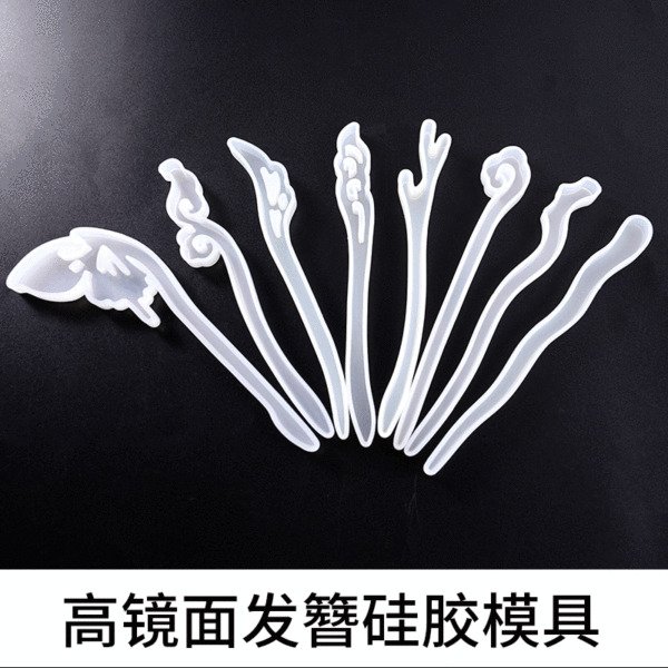 Vintage Style Hairpin Silicone Mold Set for Epoxy Resin Craftsd