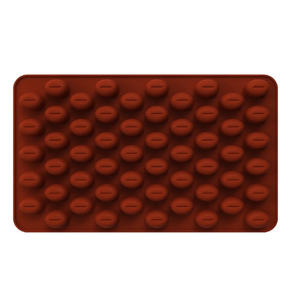 Premium 55-Cavity Coffee Bean Silicone Mold for Chocolate & Candy
