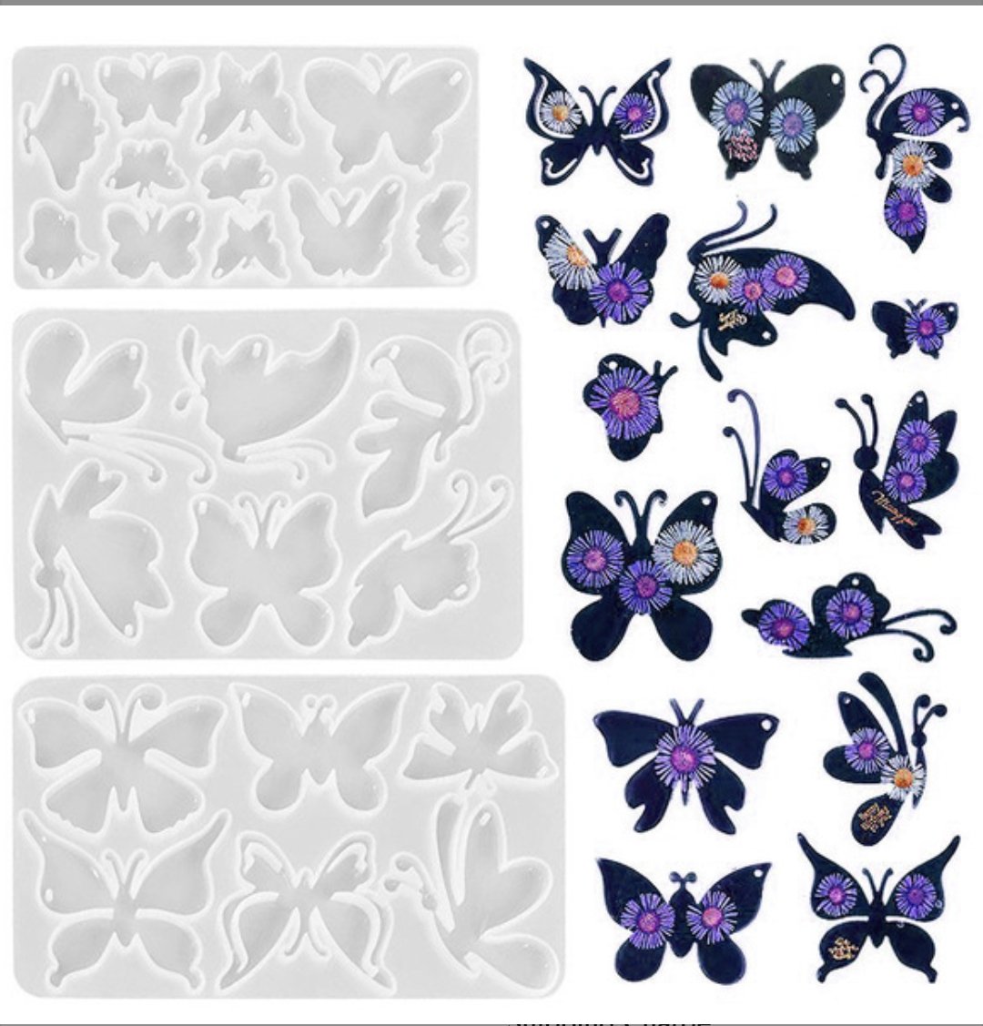 Butterfly Silicone Resin Mold Set for Jewelry and Craft Making