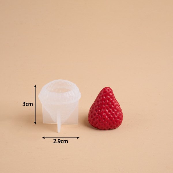 Strawberry Aromatherapy Candle Silicone Mold DIY Crystal Drop Glue Strawberry Hanging Ornament Silicone Mold Aromatherapy Gypsum Production