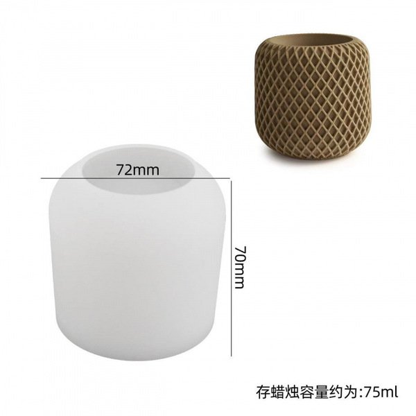 Barbara Mesh Cup Silicone Mold Aromatherapy Candle Cup Aromatherapy Container Decoration Mold