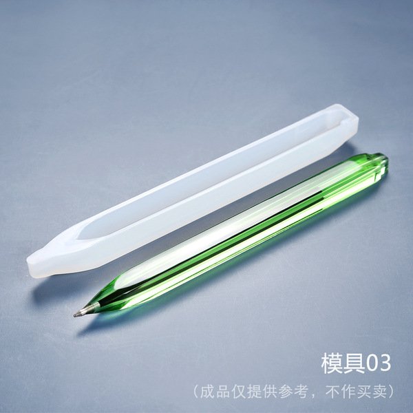 Crystal Glue DIY Creative Designer Student Birthday Gift with Ink Refill Ballpoint Pen Silicone Mold Homemade Stationery
