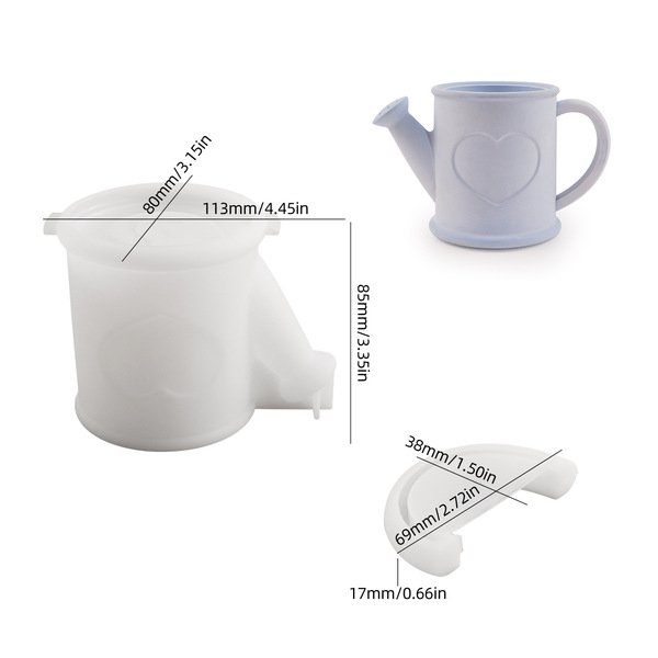 diy gypsum cement aromatherapy candle cup storage jar kettle shower ornaments vase mirror silicone mold ornaments