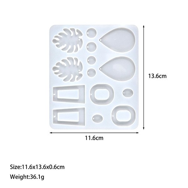 Fat Ya Ya Ya diy Pendant Earrings Dropping Glue Mold Earrings Earrings Hanging Jewelry Silicone Mold Amazon Cross-borde