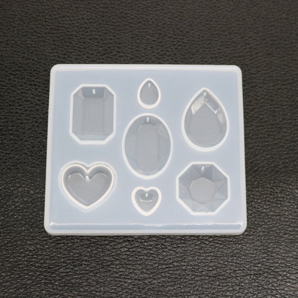 DIY crystal drop glue pendant mold diamond letter button mirror silicone decorative ornaments for cross-border